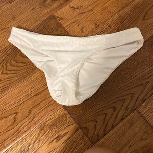 Boho white bikini bottoms